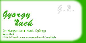 gyorgy muck business card