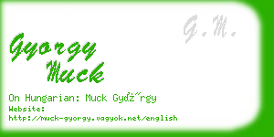 gyorgy muck business card